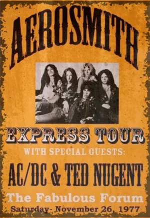 houten poster muziek aerosmith bycnk