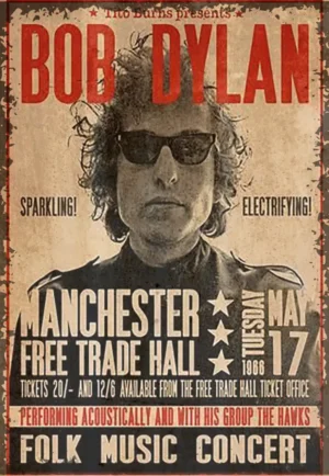 houten poster muziek bobdylan bycnk