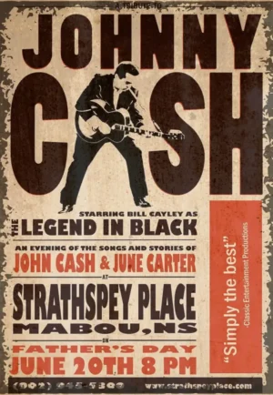 houten poster muziek johnny cash bycnk