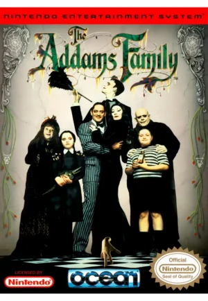 houten poster retrogames adams family bycnk