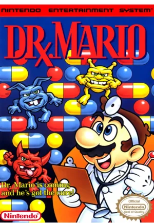 houten poster retrogames drmario bycnk