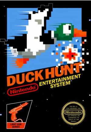 houten poster retrogames duck hunt bycnk