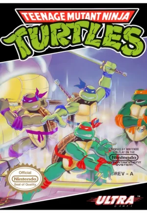 houten poster retrogames turtles bycnk