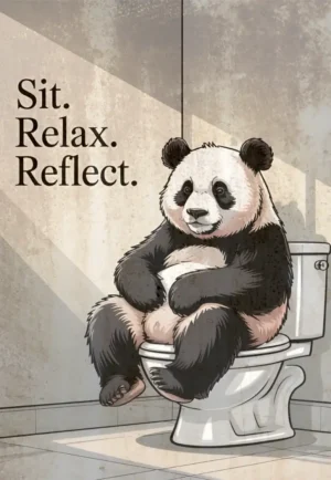 houten poster sanitaire ruimtes sit relax reflect bycnk