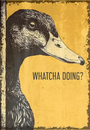 houten poster sanitaire ruimtes watcha doing bycnk