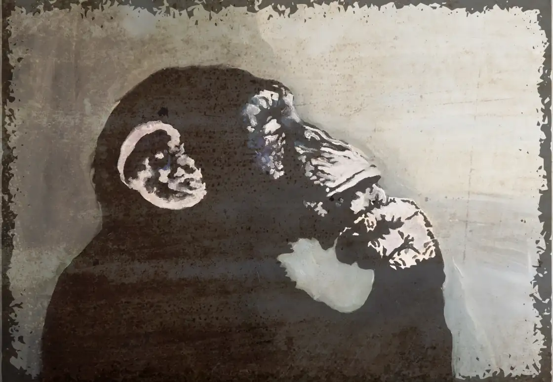 houten poster streetart ape bycnk houten poster streetart ape bycnk