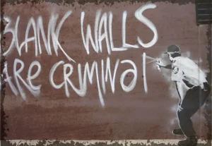 houten poster streetart crime bycnk