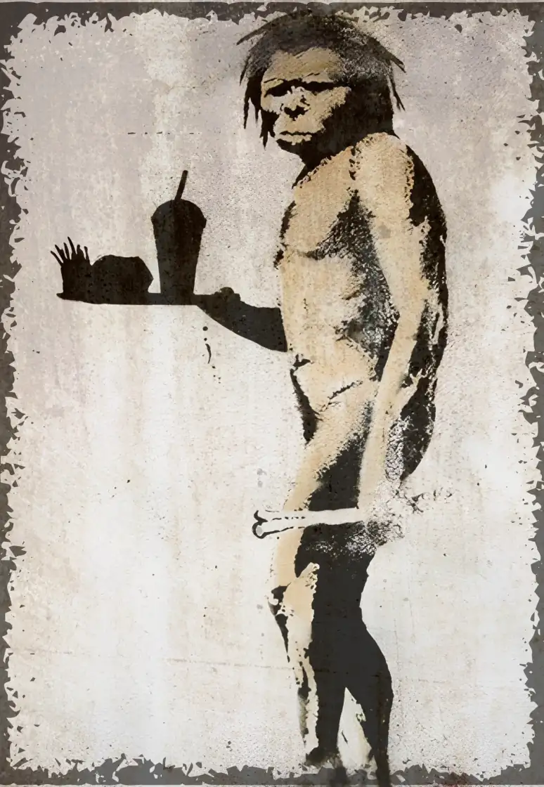 houten poster streetart evoluition bycnk houten poster streetart evoluition bycnk