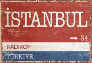 houten poster turkse collectie straatborden istanbul kadikoy bycnk